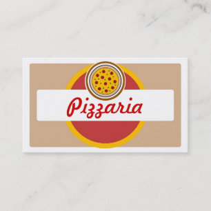 Einfache Pizzeria Rundpizza Visitenkarten Visitenkarte