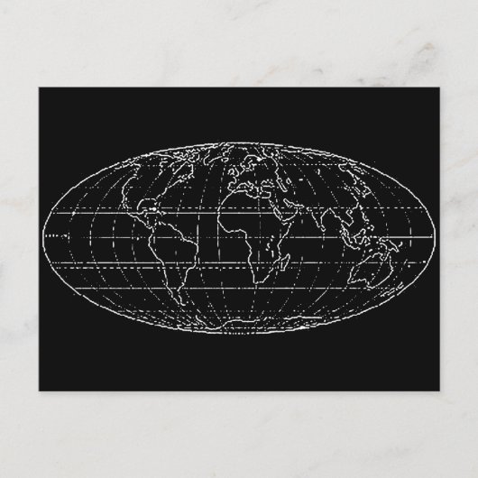 einfache Planisphäre/Karten Postkarte (Vorderseite)