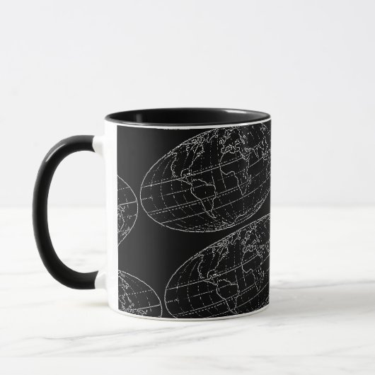 einfache Planisphäre/Karten Tasse (Links)