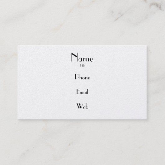 Einfache Platin-Visitenkarte Visitenkarte (Vorderseite)