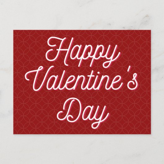 Einfache platonische Valentine Postkarte (Vorderseite)