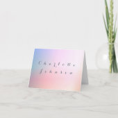 Einfache Platzkarte zum Hochzeitsrosa Lilac Ombre Karte (Vorderseite)