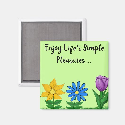 Einfache Pleasure Blumengarten Magnet (Vorderseite/Rückseite)