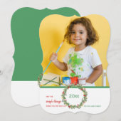 Einfache Pleasure Foto Holiday Card Einladung (Vorne/Hinten)