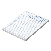 Einfache Polka Dot Blue One Column to Do Checklist Notizblock (Rotiert)