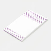 Einfache Polka Dot Lavendel Personalisierte Düneng Post-it Klebezettel (angewinkelt)