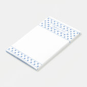 Einfache Polka Dot Light Blue Personalisierte Gren Post-it Klebezettel (angewinkelt)