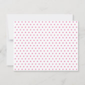 Einfache Polka Dot Pink Personalisiert dünne Grenz Mitteilungskarte (Rückseite)