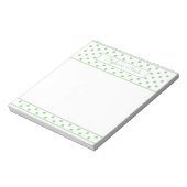 Einfache Polka Dot Sage Personalisierte Grenze Notizblock (Rotiert)