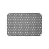 Einfache Polka Dots Dunkelgrau und Weiß Badematte (Vorderseite)