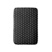 Einfache Polka Dots Schwarz und Weiß Badematte (Vorderseite Vertikal)