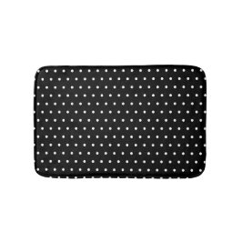 Einfache Polka Dots Schwarz und Weiß Badematte