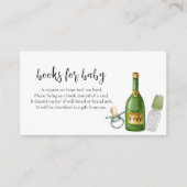 Einfache Poppin Champagner Flaschen Bücher Kinderd Begleitkarte (Vorderseite)