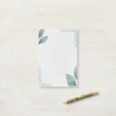 Einfache Post-it-Notizen mit Blattmuster Post-it Klebezettel (Auf Schreibtisch)