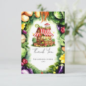 Einfache Potato Farmer's Market Baby Dusche Dankeskarte (Stehend Vorderseite)