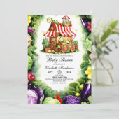 Einfache Potato Farmer's Market Baby Dusche Einladung (Stehend Vorderseite)