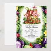 Einfache Potato Farmer's Market Baby Dusche Einladung (Vorne/Hinten)