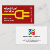 Einfache Power-Steckverbinder Visitenkarte (Vorne/Hinten)