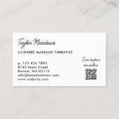 Einfache praktische QR-Code-Mehrfachbenennung Terminkarte (Rückseite)