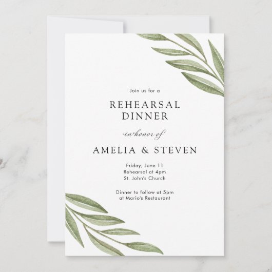 Einfache Probe der Grünanlagen Einladung (Vorderseite)