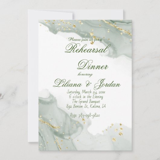 EINFACHE Probe-Dinner-INVITATIONEN Einladung (Vorderseite)