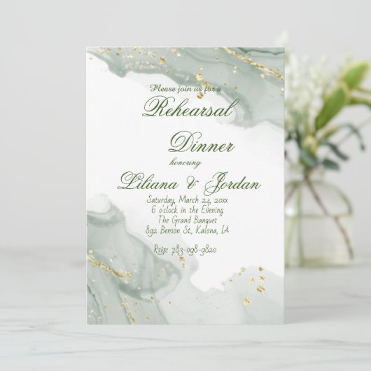 EINFACHE Probe-Dinner-INVITATIONEN Einladung (Stehend Vorderseite)