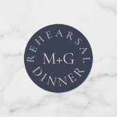 EINFACHE PROBE-Dinner OXFORD BLAU UND BABYPINK Konfetti (Klein Vorderseite)