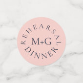 EINFACHE PROBE-Dinner OXFORD BLAU UND BABYPINK Konfetti (Klein Vorderseite)