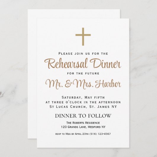 Einfache Probe Einladung (Vorne/Hinten)