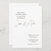 Einfache Probe Einladung (Vorne/Hinten)