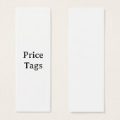 Einfache professionelle 3,0" x 1,0" Preisschilder (Vorne & Hinten)