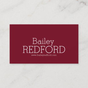 Einfache professionelle dunkelrote weiße Visitenka Visitenkarte