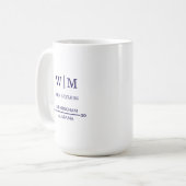 Einfache professionelle gefrostete Hochzeit Kaffeetasse (Vorderseite Links)