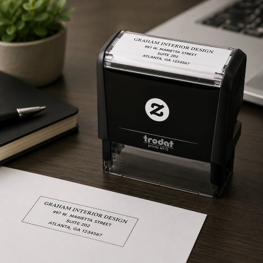 Einfache professionelle Geschäftsadresse Selbstfär Permastempel