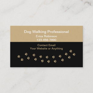 Einfache professionelle Hunde-Spaziergang Visitenk Visitenkarte
