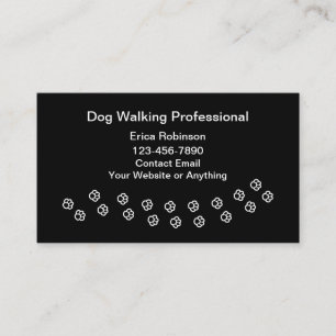 Einfache professionelle Hunde-Spaziergang Visitenk Visitenkarte