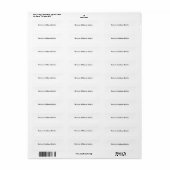 Einfache professionelle Rücksendeadresse 2,25" x 0 (Vorne)