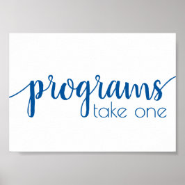 Einfache Programme | French Blue Any Event Table Poster