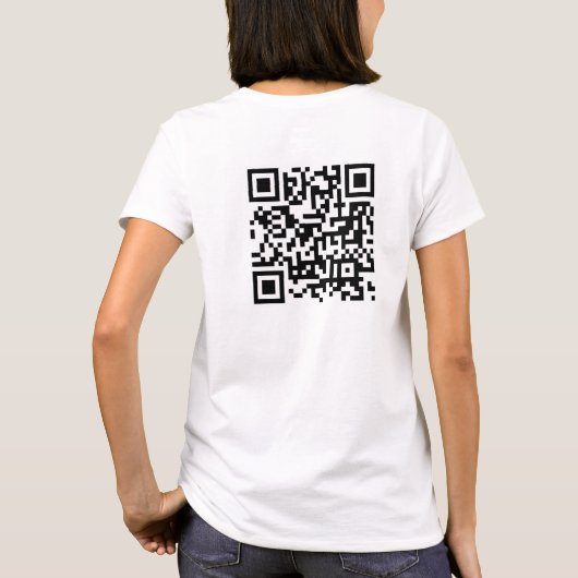 Einfache Prüfung mir QR-Code doppelseitige Druckau T-Shirt (Rückseite)