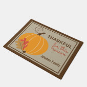 Einfache Pumpkin-Blätter fallen Fußmatte (Schrägansicht)