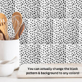 Einfache Punktmuster Schwarz-weiß Fliese