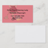 Einfache Putzfrau-Visitenkarten Visitenkarte (Vorne/Hinten)