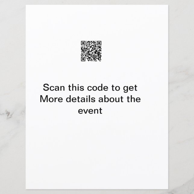 Einfache Q R-Code-Scan-Business-Ereignisvorlage (Vorderseite)