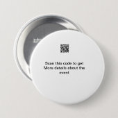 Einfache Q R-Code-Scan-Business-Ereignisvorlage Button (Vorne & Hinten)