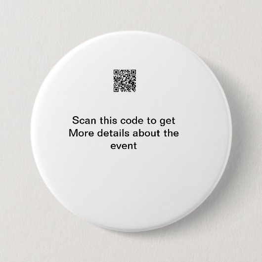 Einfache Q R-Code-Scan-Business-Ereignisvorlage Button (Vorderseite)