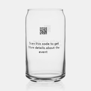 Einfache Q R-Code-Scan-Business-Ereignisvorlage Dosenglas