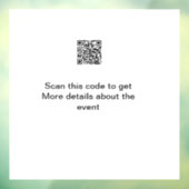 Einfache Q R-Code-Scan-Business-Ereignisvorlage Fensteraufkleber (Blatt 3)