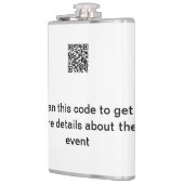 Einfache Q R-Code-Scan-Business-Ereignisvorlage Flachmann (Links)