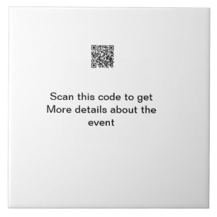 Einfache Q R-Code-Scan-Business-Ereignisvorlage Fliese