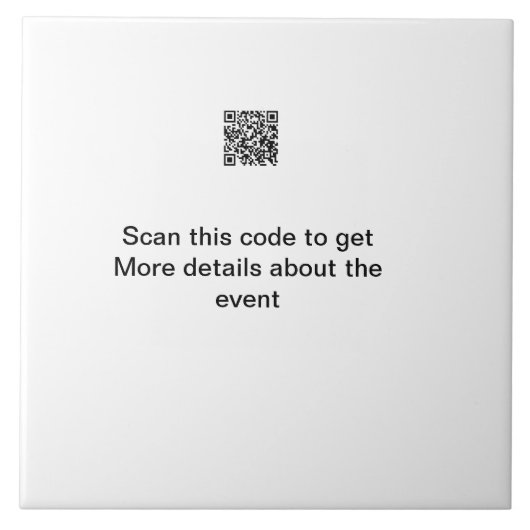 Einfache Q R-Code-Scan-Business-Ereignisvorlage Fliese (Vorderseite)